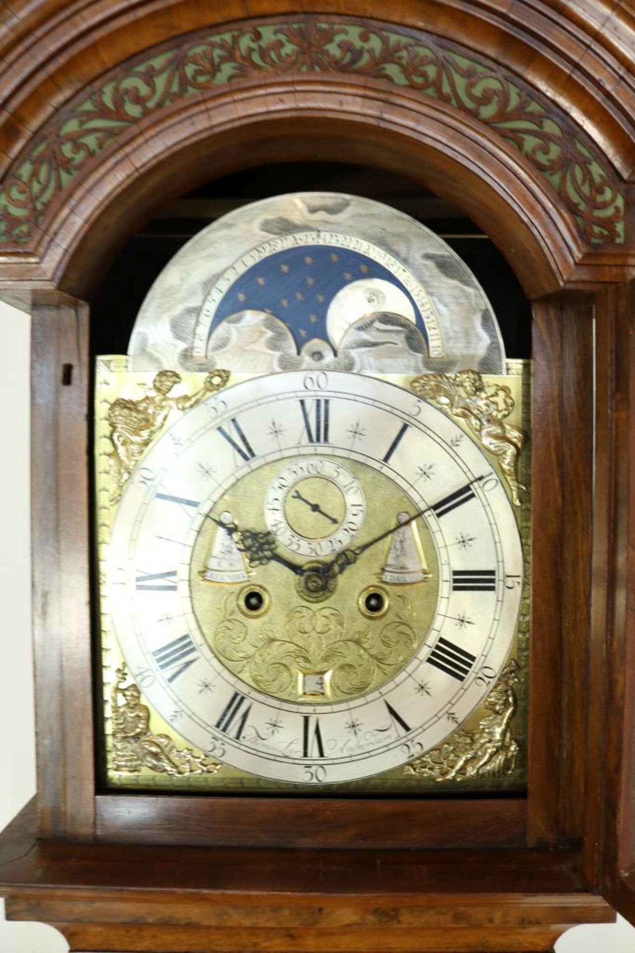 Staand horloge in wortelnoten kast - Image 3 of 7