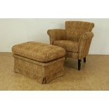 Fauteuil met voetenbank, Paisley