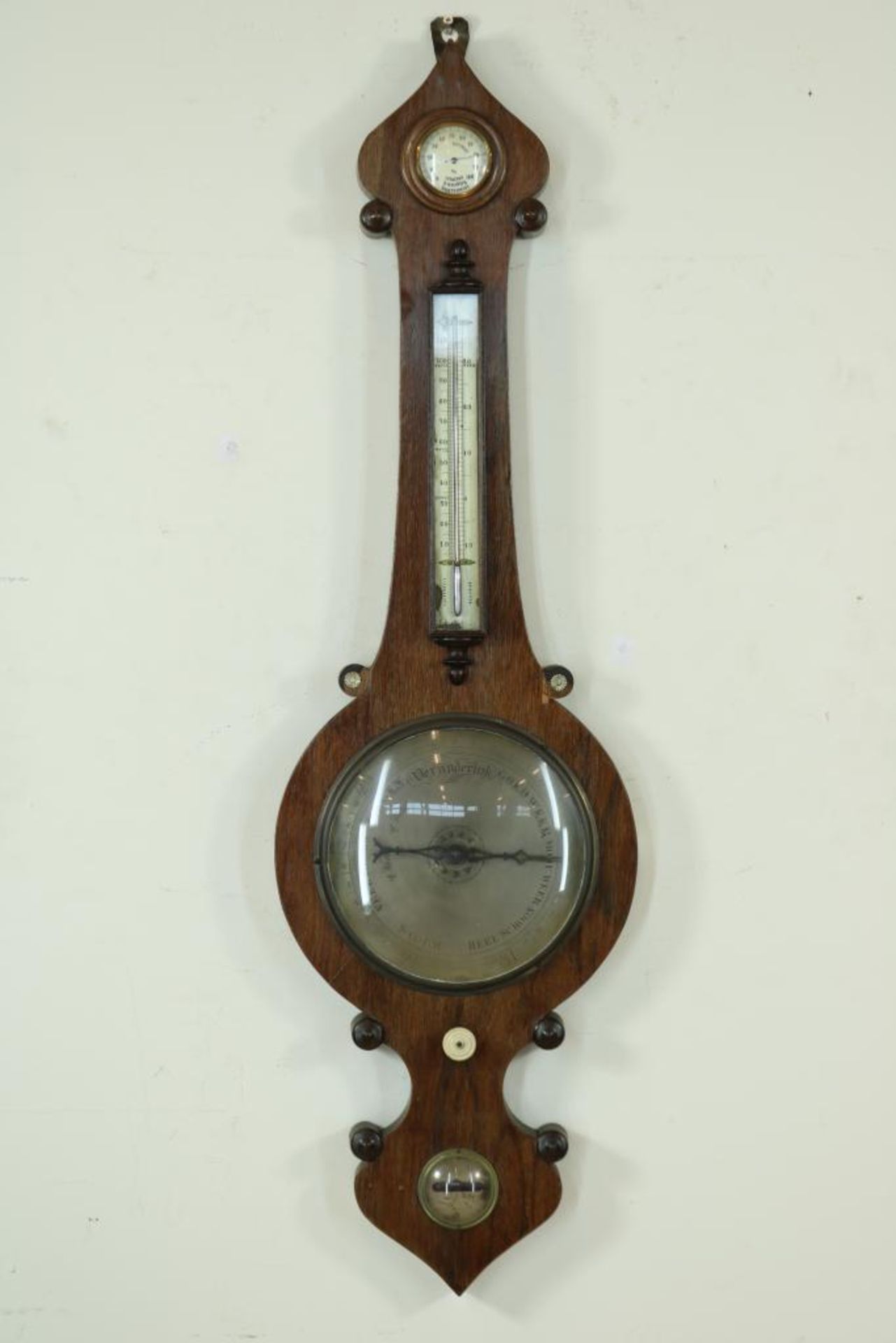 Banjo barometer in mahonie kast