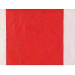 Tjong, rood abstract, doek