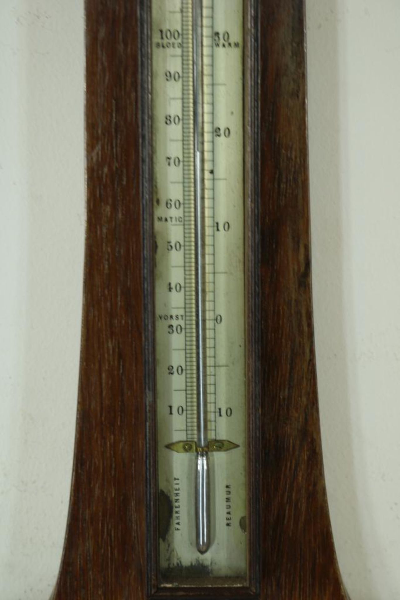 Banjo barometer in mahonie kast - Image 3 of 3