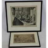 Lot van 2 gravures