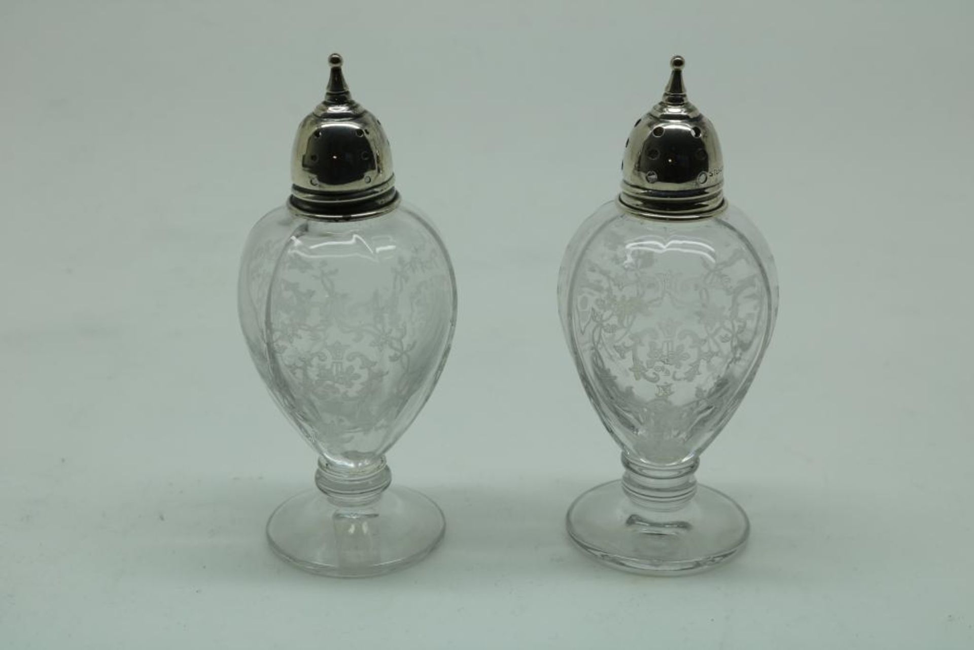 Kristallen zout en peper, zilveren dop - Image 2 of 2