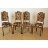 Lot van 4 eiken Art Deco stoelen