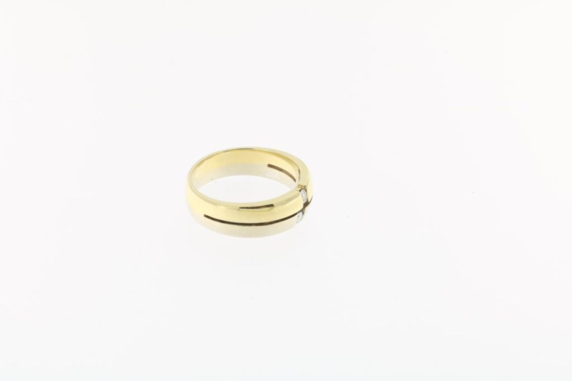 Bicolour gouden ring met diamant - Bild 2 aus 3