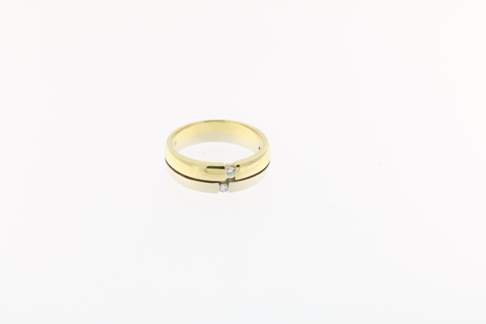 Bicolour gouden ring met diamant