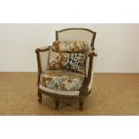 Noten Louis XV-stijl armfauteuil