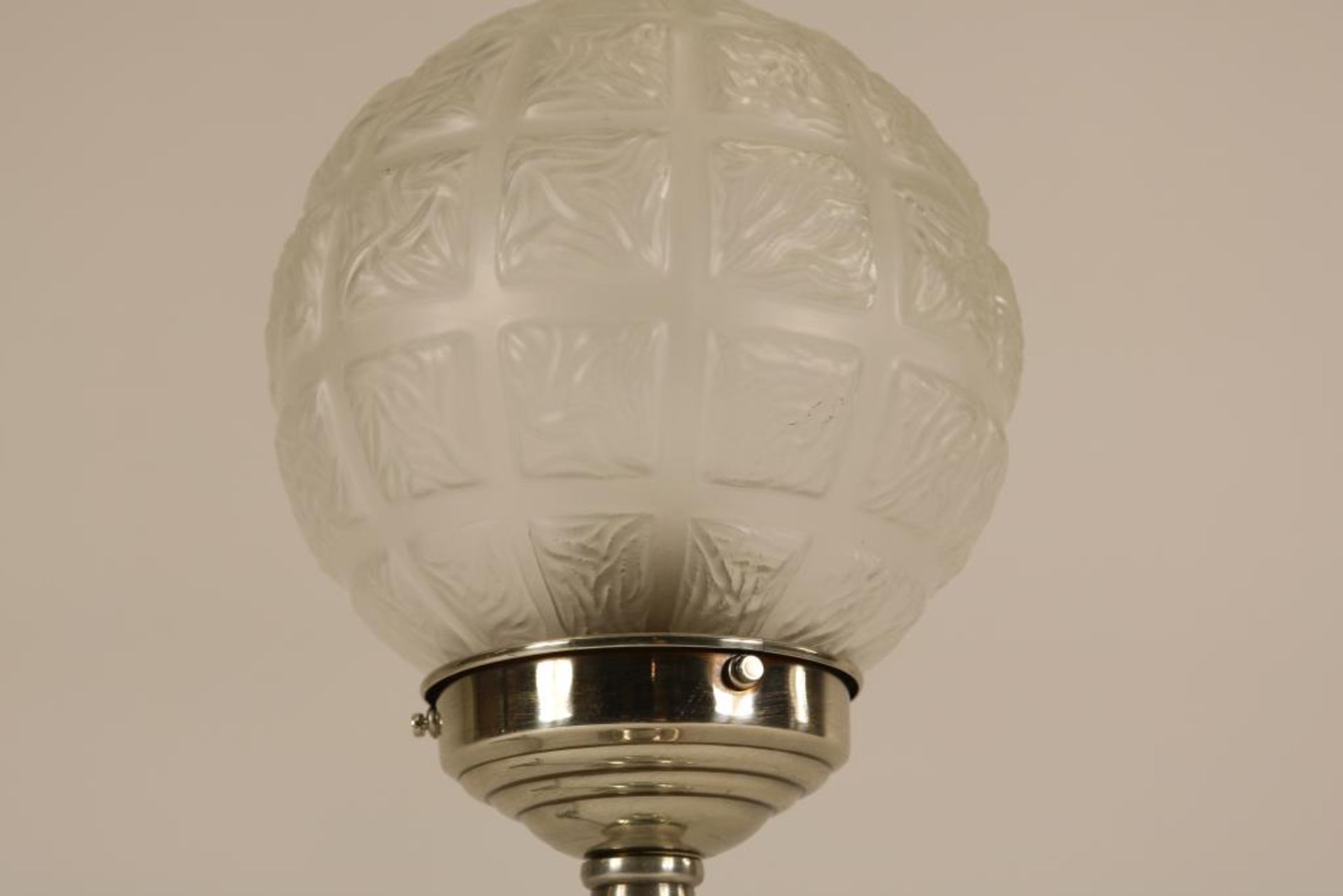 Verzilverd Art Deco tafellampje - Image 4 of 4