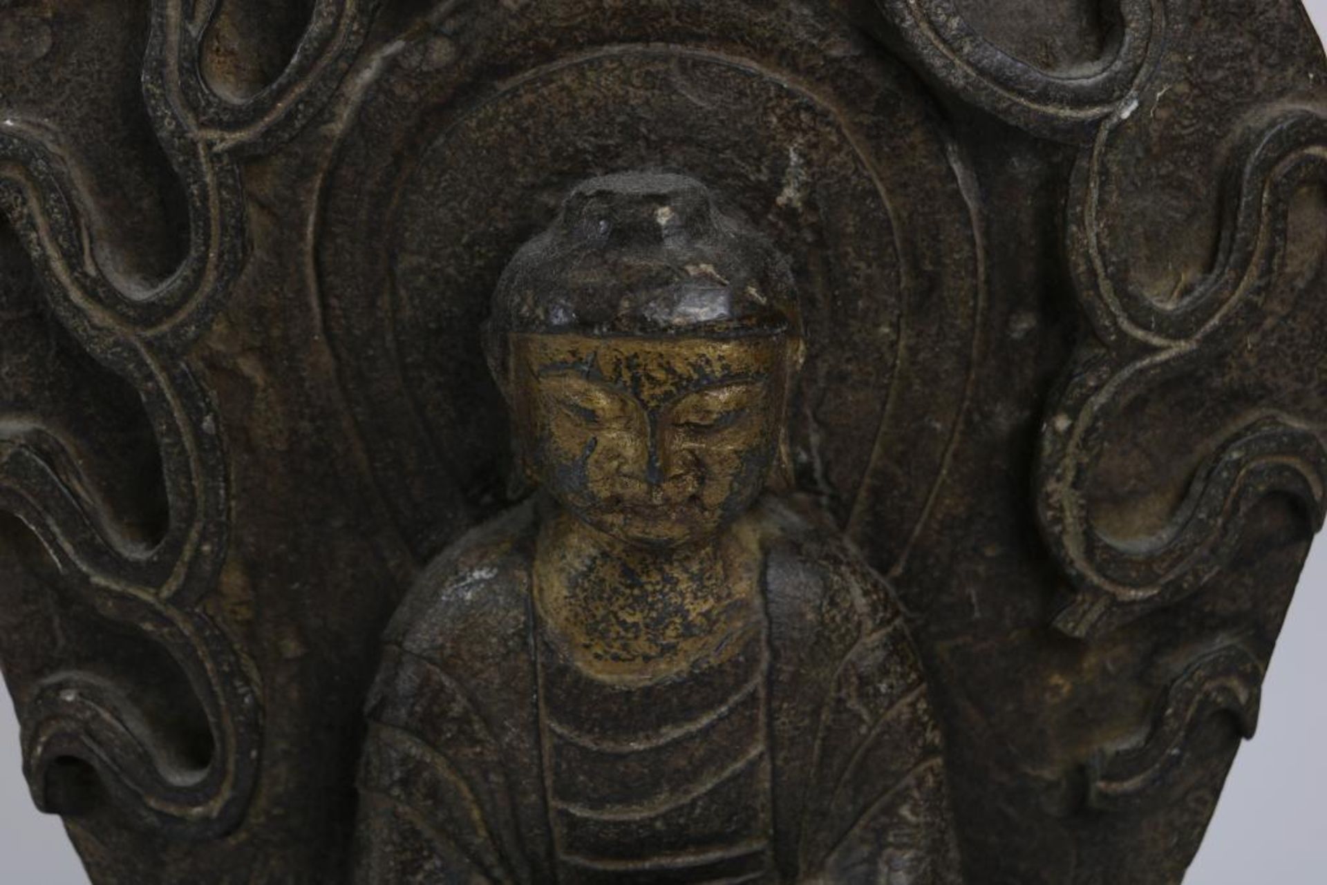 Natuurstenen sculptuur van Boeddha - Image 3 of 5