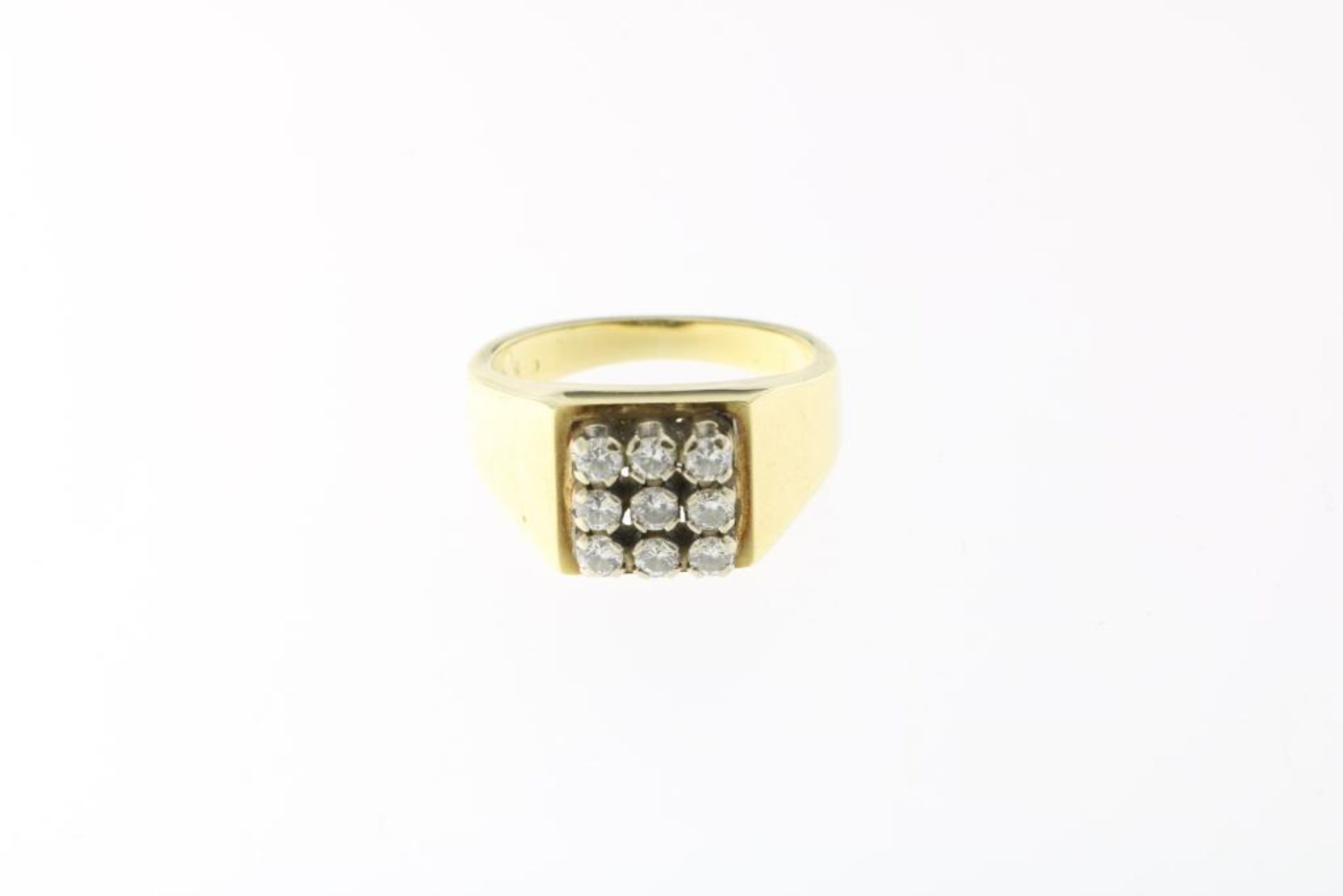 Moderen gouden ring met 9 diamanten - Bild 3 aus 3