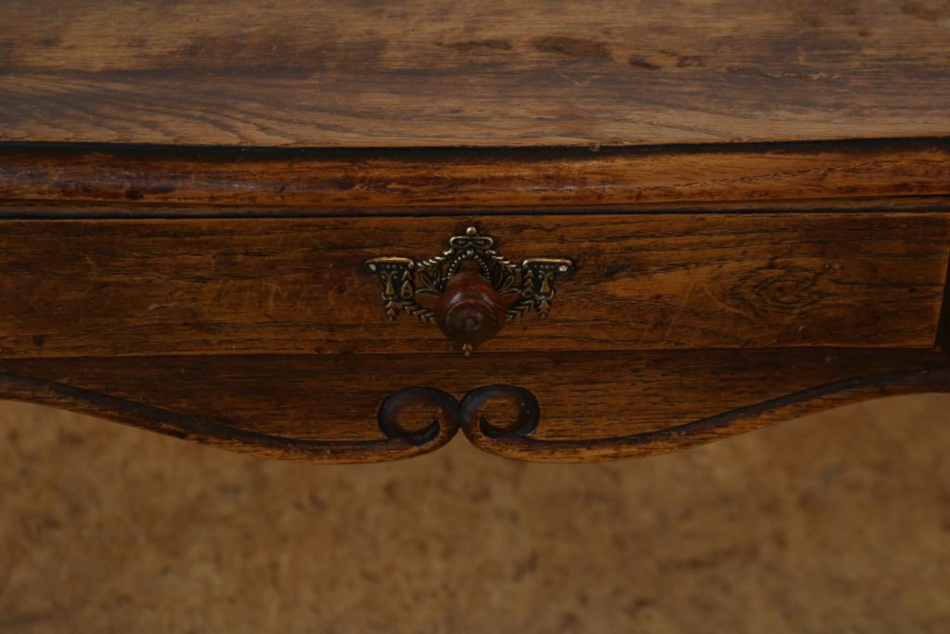 Eiken Louis XV-stijl bureau-plat - Image 3 of 3