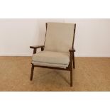 Rob Parry lounge chair met beige stof