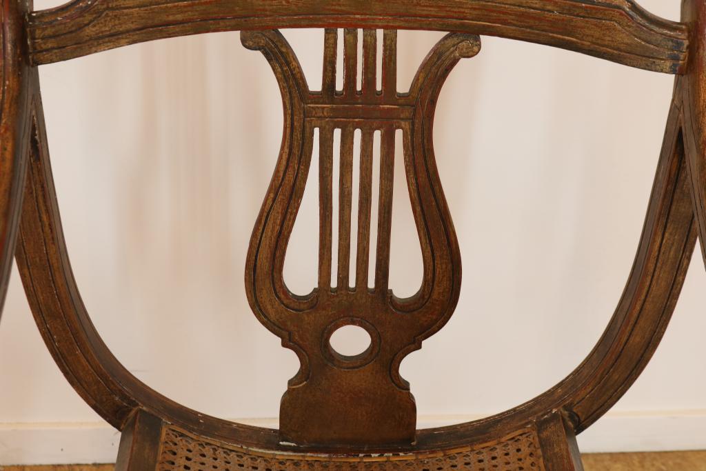 Goudlak armstoel met harpleuning - Image 2 of 4