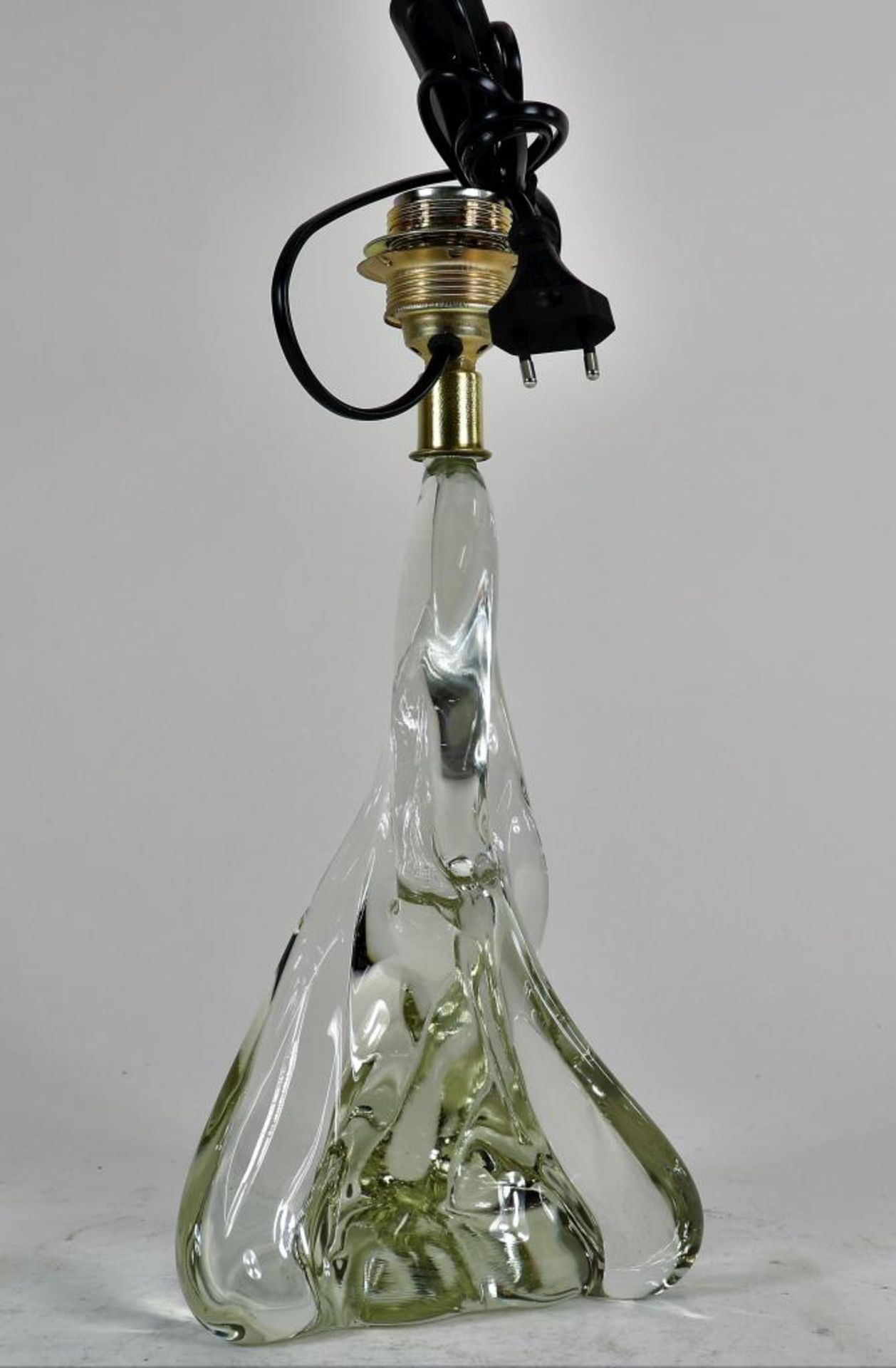 Design glas lampvoet, Doyen, h. 35 cm.