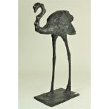 Bronzen sculptuur van flamingo