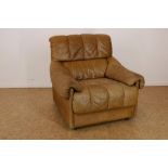 Bruin vintage armfauteuil, Laauser