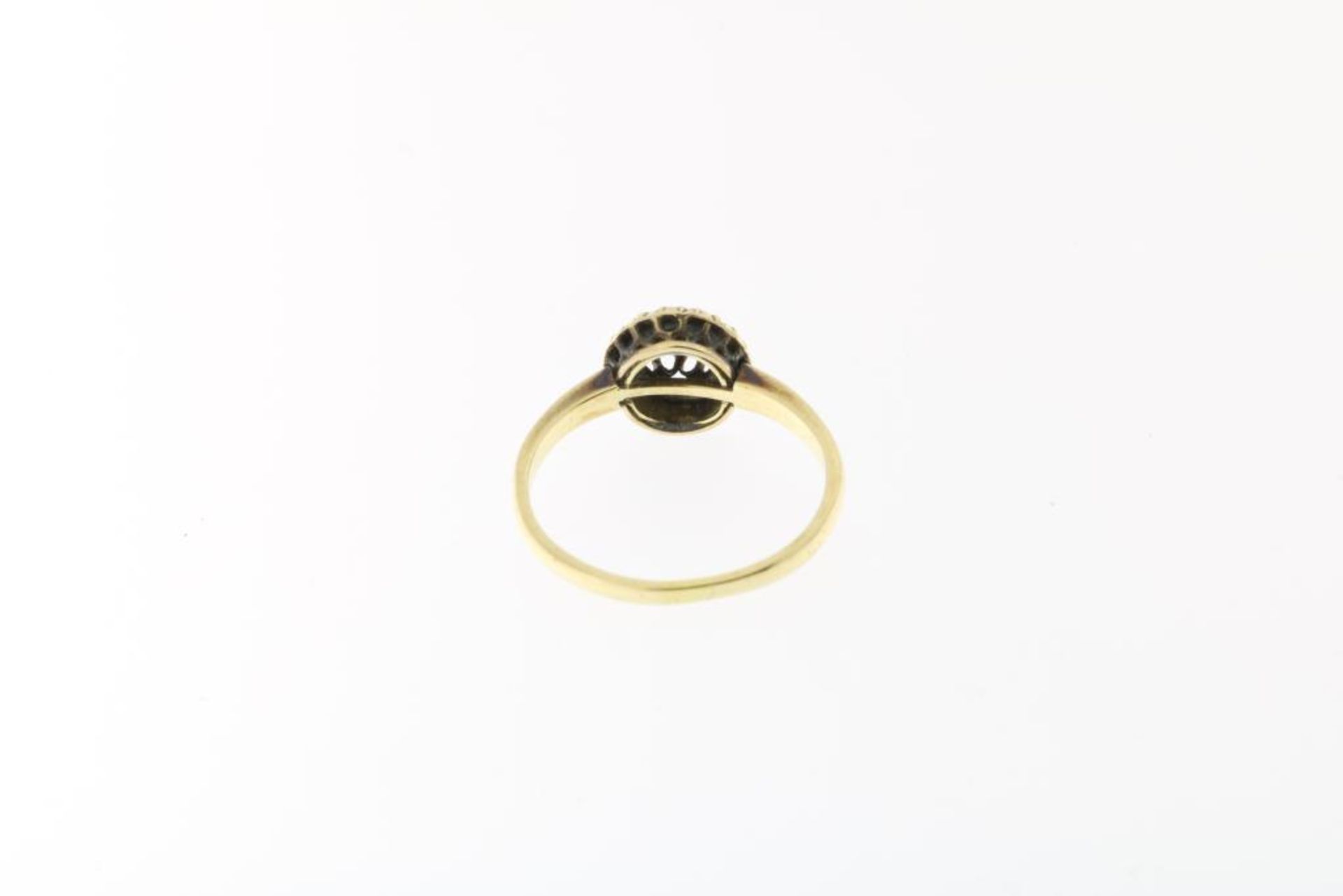 Gouden entourage ring, diamant en parels - Bild 3 aus 5