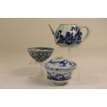 Lot blauw/wit chinees porselein (5x)