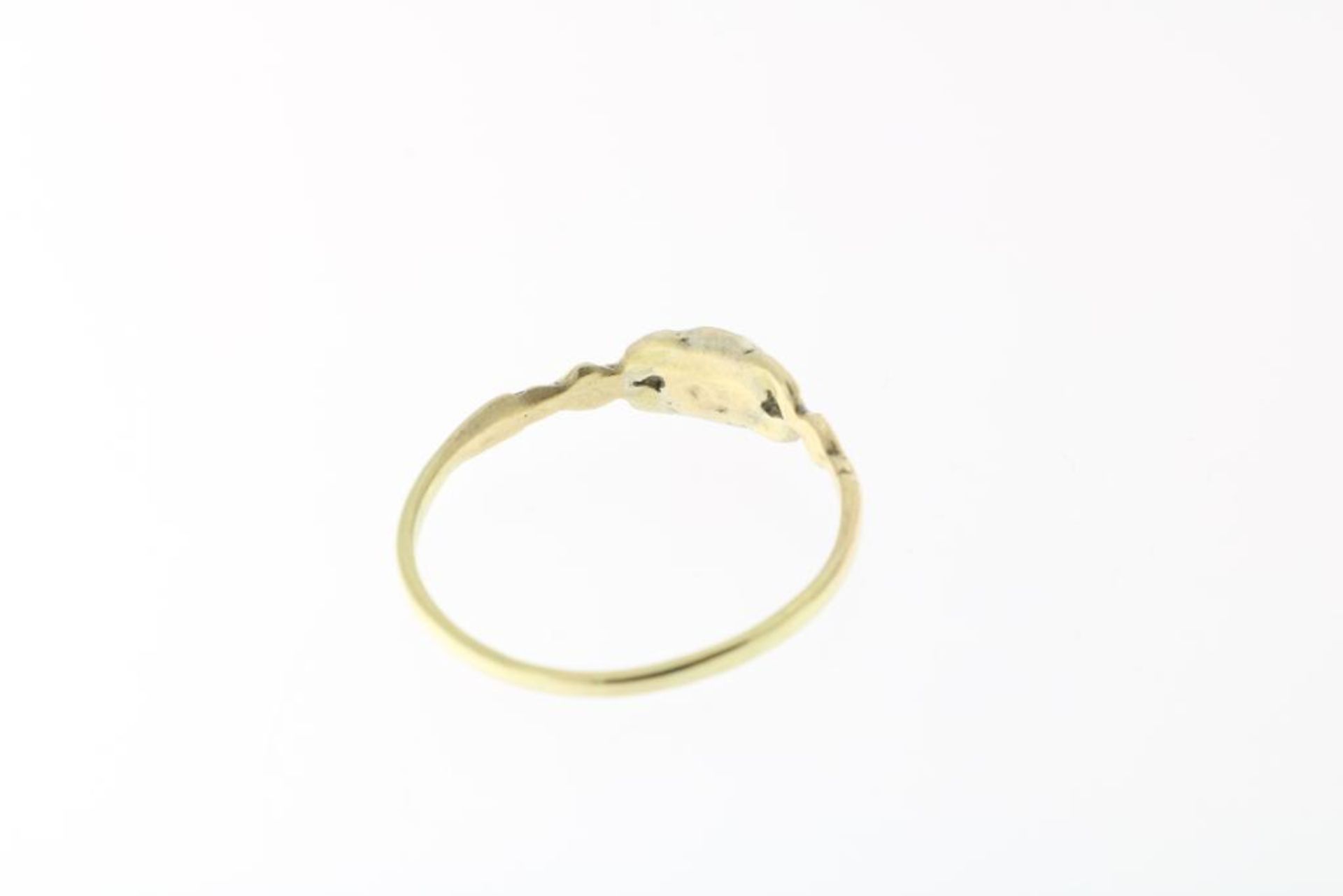 Gouden ring met roosdiamant en broche - Bild 5 aus 5