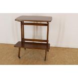 Deels mahonie etagere theetrolley