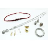 Lot sieraden, zilver en verguld