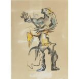 Zadkine, man/vogel, litho