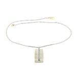 Bicolour goud collier met moderne hanger