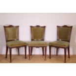 Set van zes mahoniehouten Hollandse stoelen, Louis XVI,