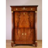 Mahoniehouten secretaire en abattant, Empire,