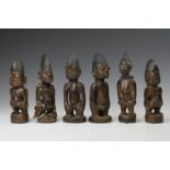 Nigeria Yoruba, a collection of six Ibadan Owu Ibeji figures;