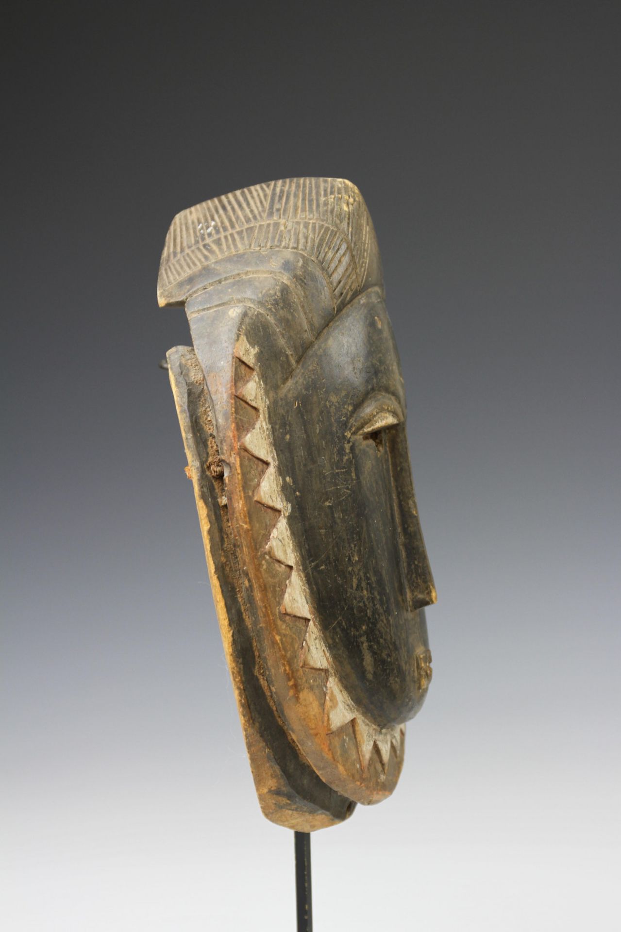 Ivory Coast, Yaure, small mask with horns and Baule a small mask. - Image 3 of 11