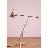 Eduard-Wilfrid Buquet voor Tecnolumen, vernikkeld stalen 'EB27 Buquet' bureaulamp