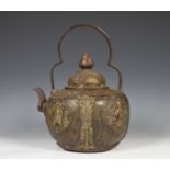 Tibet, een bronzen ketel, ca. 1900,