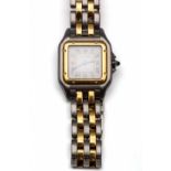 Cartier, Panthère, stalen en gouden damespolshorloge, 1987, quartz