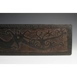 Kalimantan, Dayak, wooden board for rotan, depan