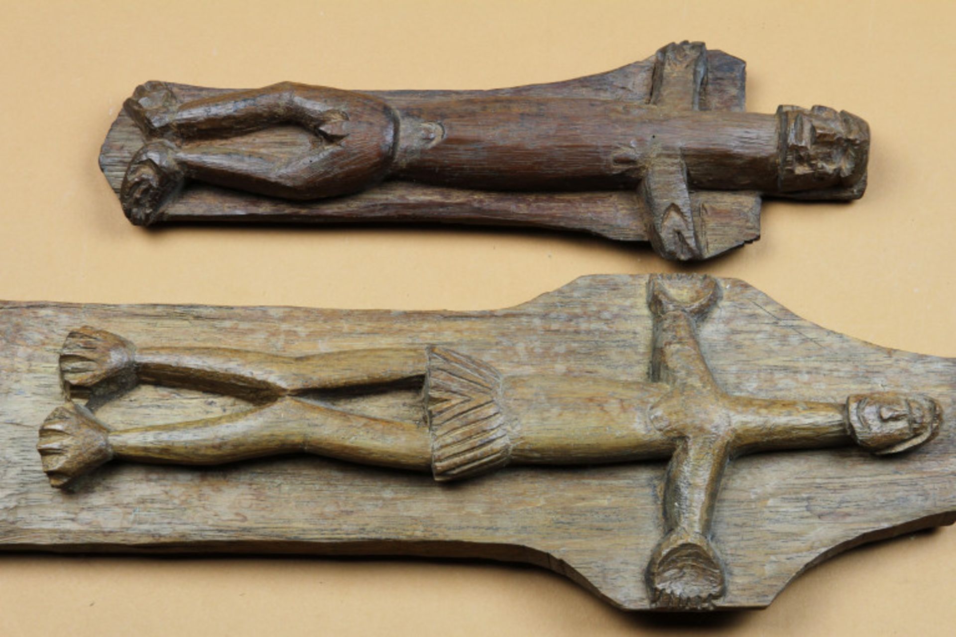 Papua, Asmat, two crucifix, acquired in the field - Image 4 of 4