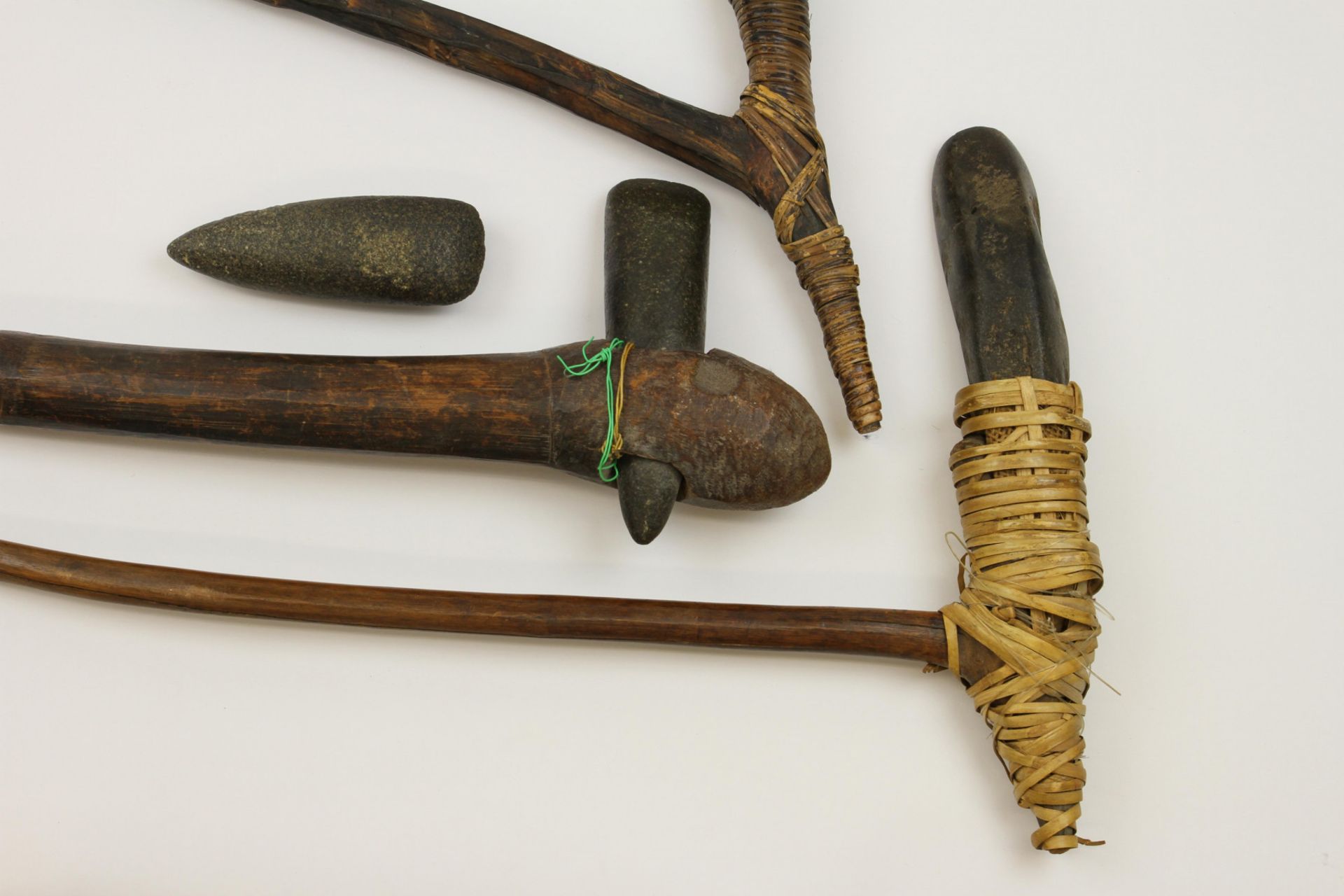 Papua, Asmat, two adzes and an axe - Image 5 of 8