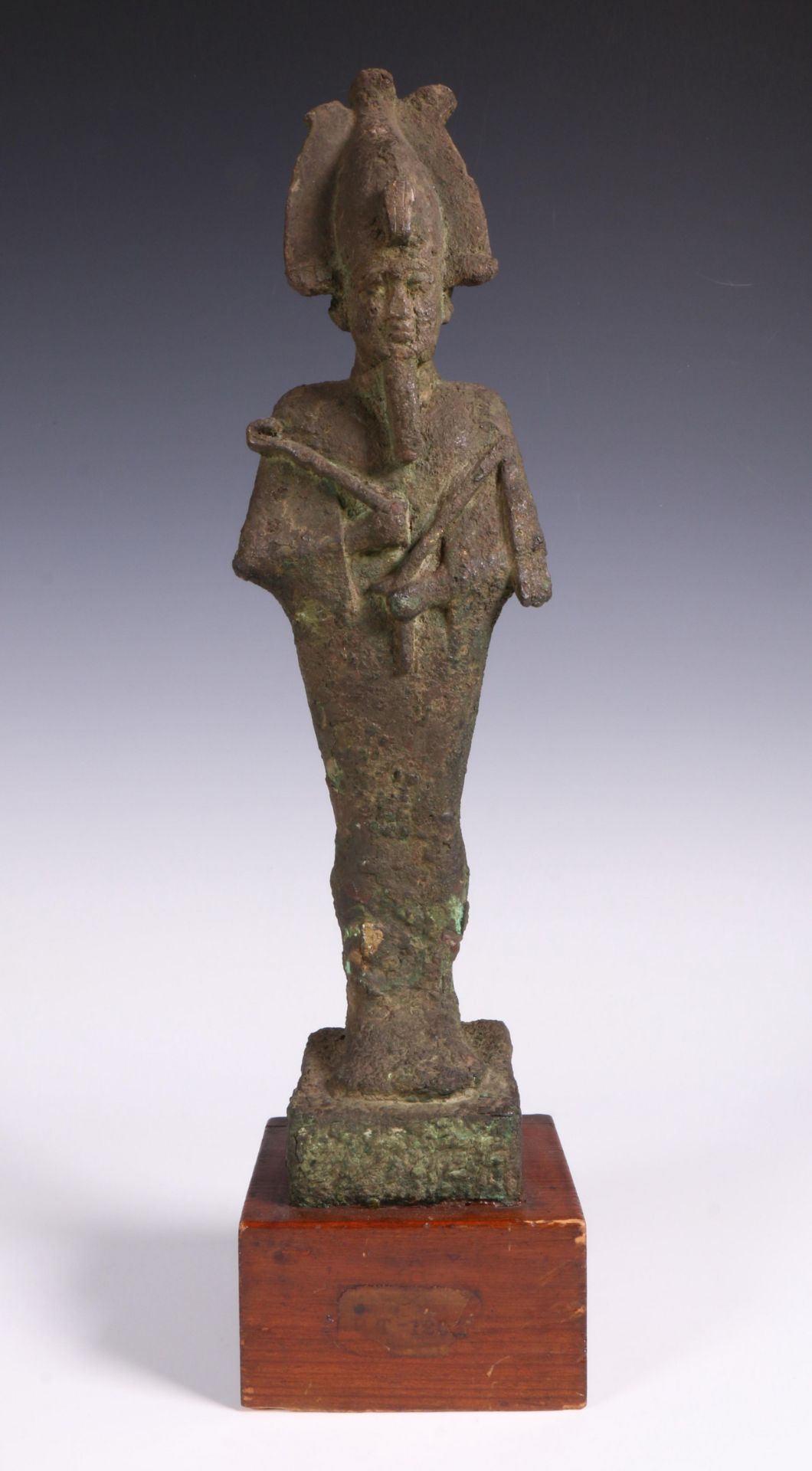 Egypt, large standing bronze figure of Osiris, Late Period, - Image 4 of 5