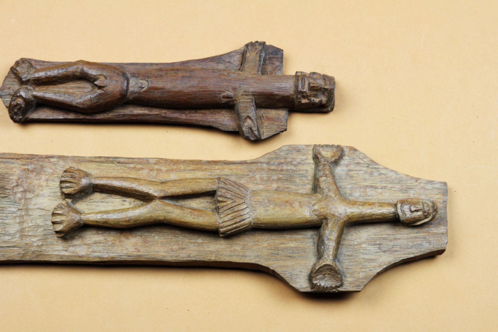 Papua, Asmat, two crucifix, acquired in the field - Image 2 of 4