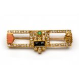 18krt. Gouden broche in Art-Deco stijl,