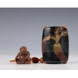 Japan, zwart laque inro, 19e eeuw, Edo periode, 19e eeuw,