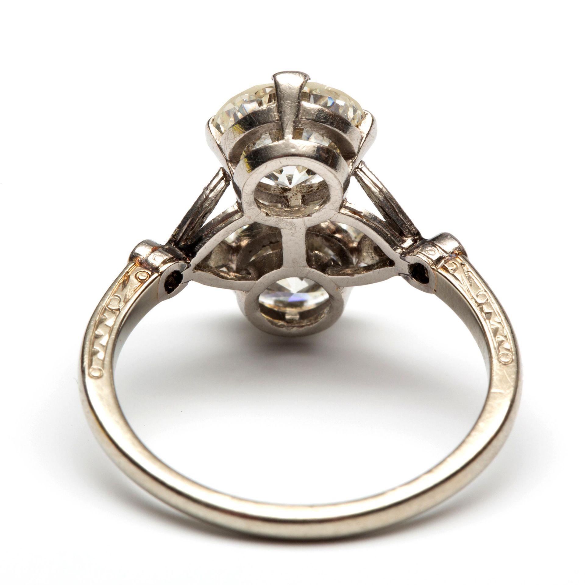 14krt. Witgouden ring - Image 3 of 3