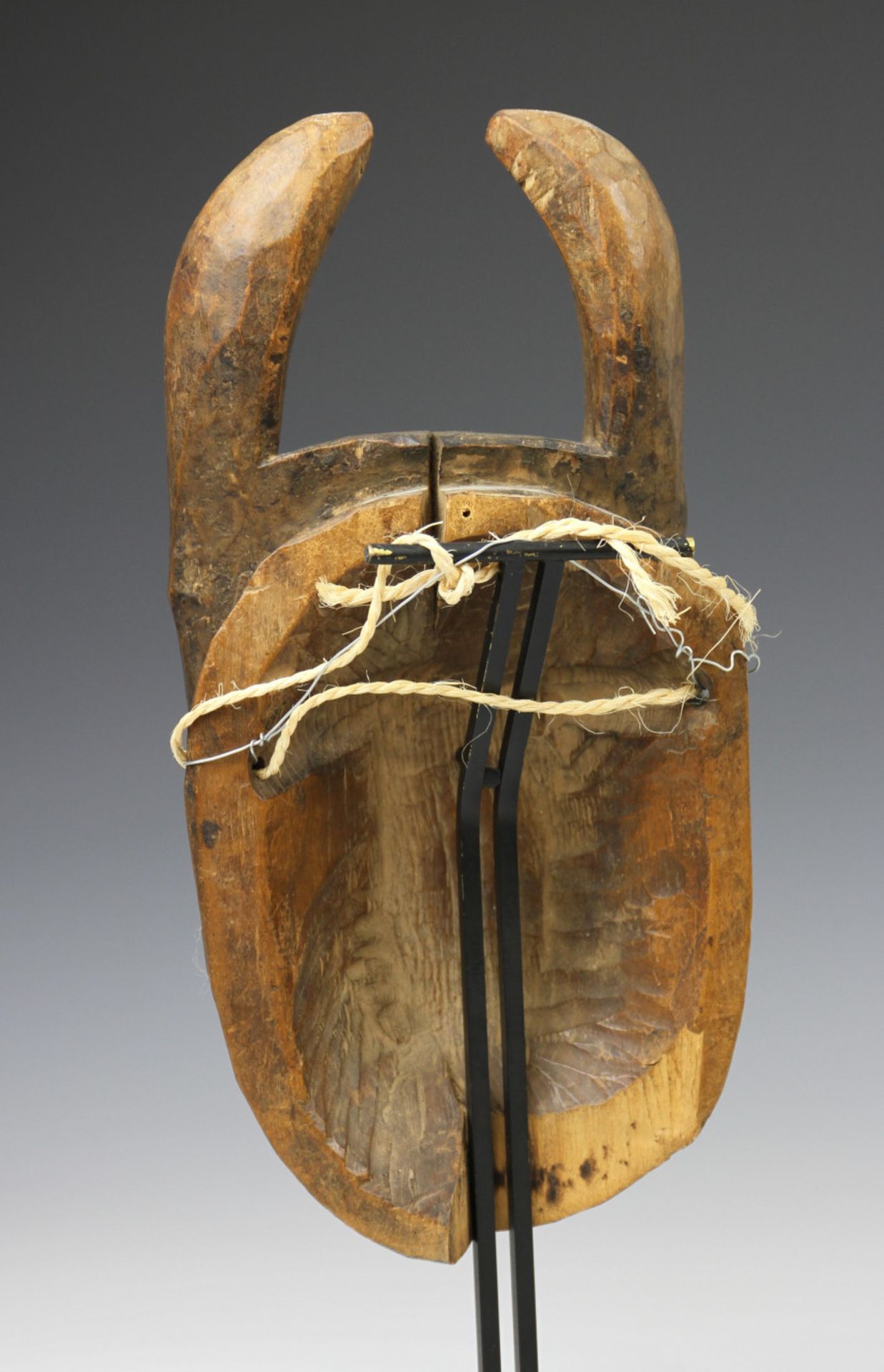 Ivory Coast, Yaure, small mask with horns and Baule a small mask. - Image 4 of 11