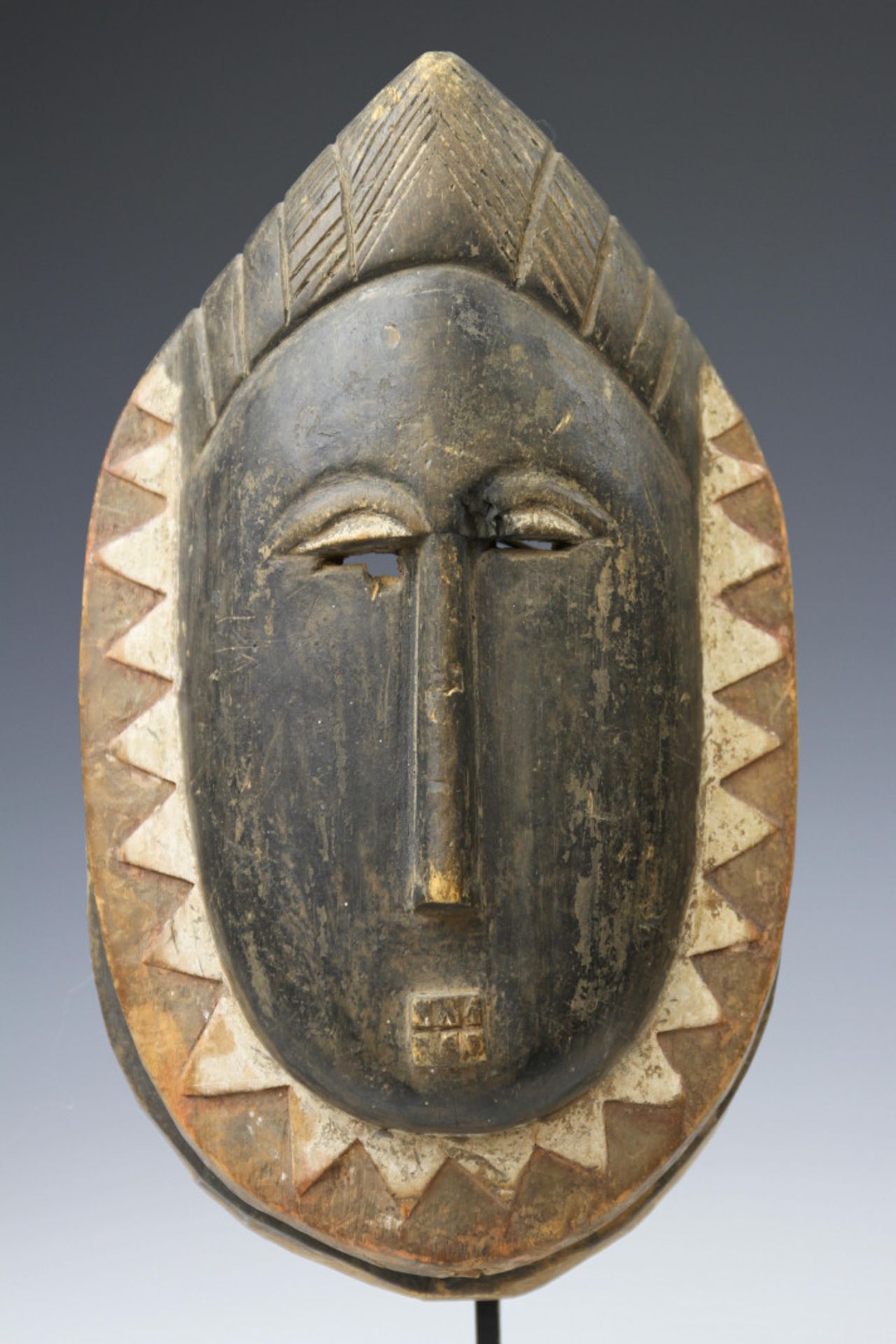 Ivory Coast, Yaure, small mask with horns and Baule a small mask. - Image 8 of 11