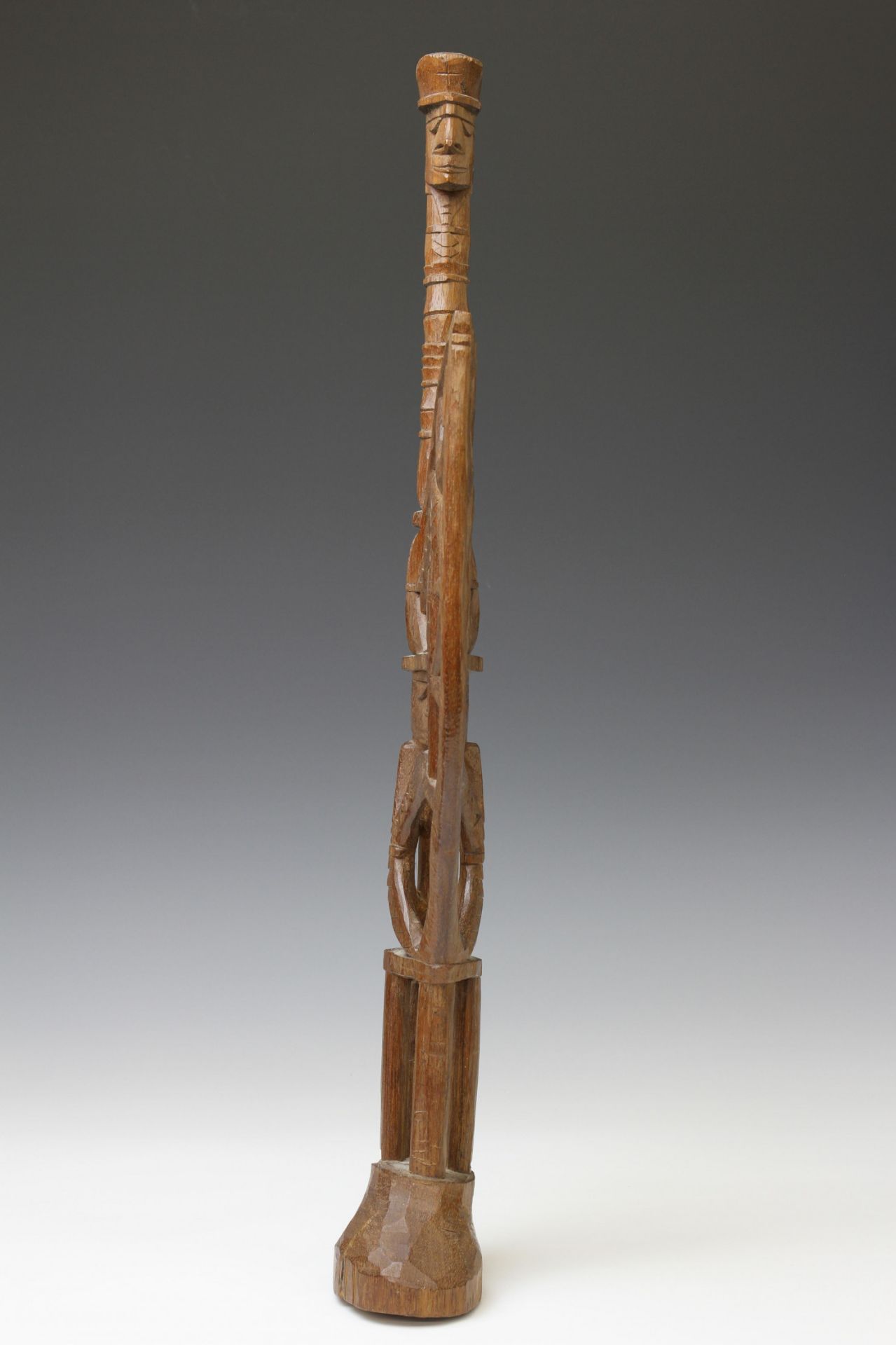 Papua, Asmat, open worked ancestor figure and a Kamoro figure - Image 3 of 7