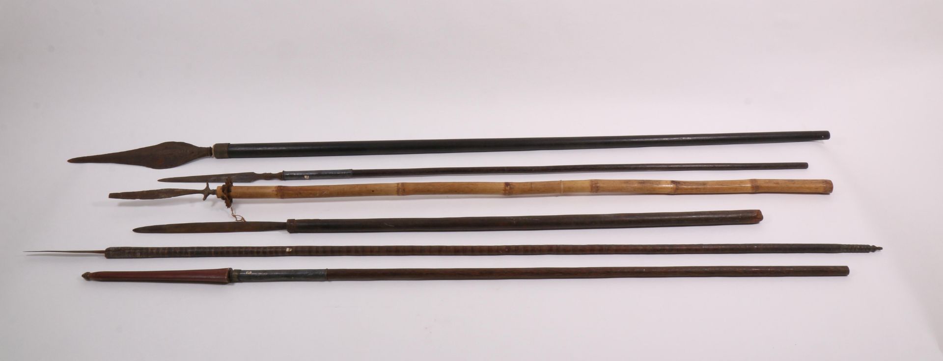 A collection of Indonesian six spears.