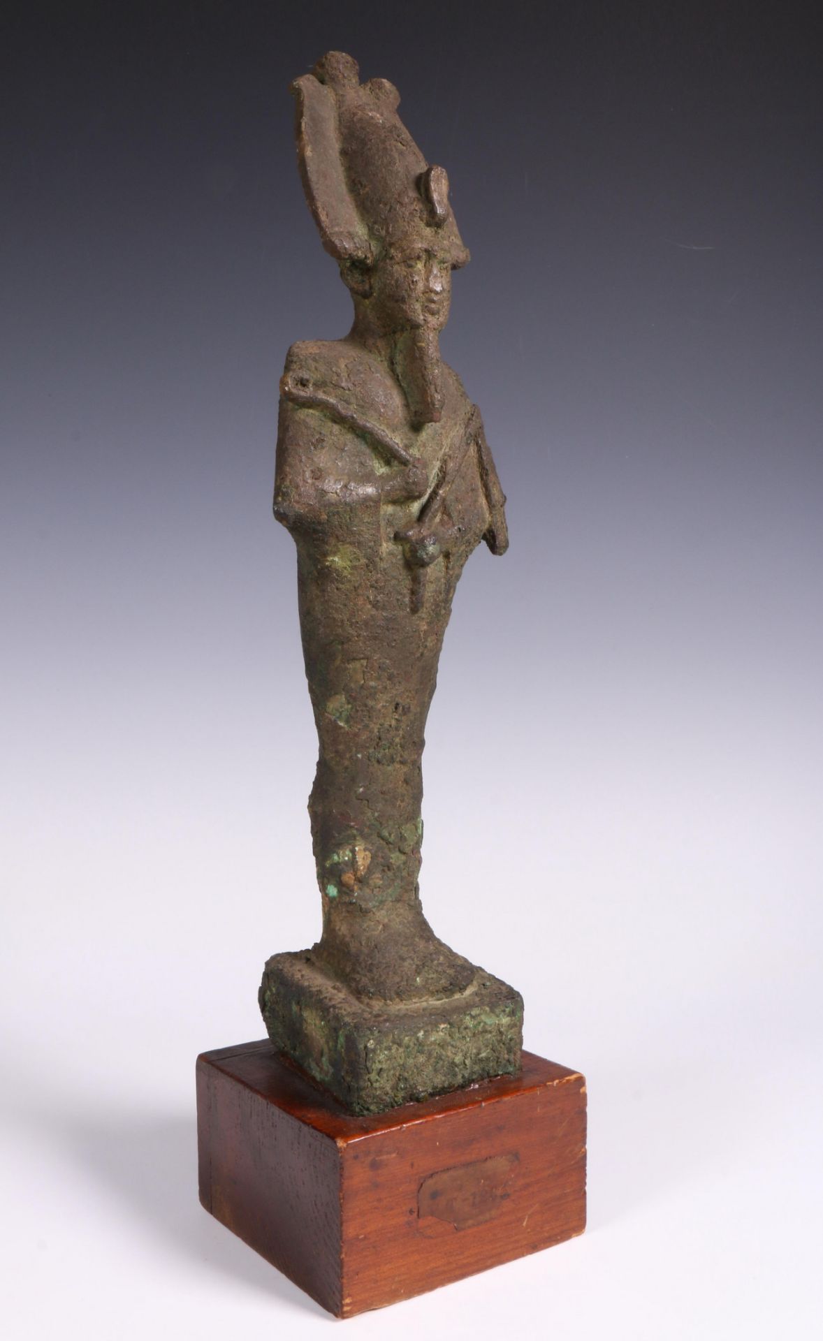 Egypt, large standing bronze figure of Osiris, Late Period, - Image 3 of 5