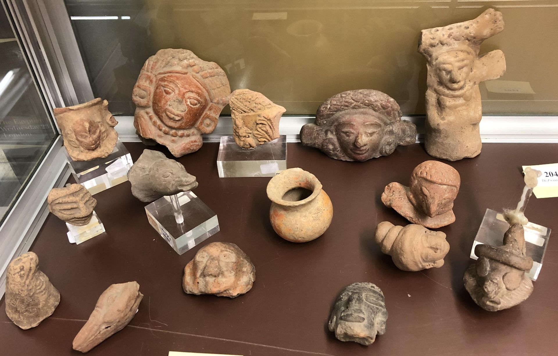 A collection of various South American Pre Columbian eartheware artefacts,