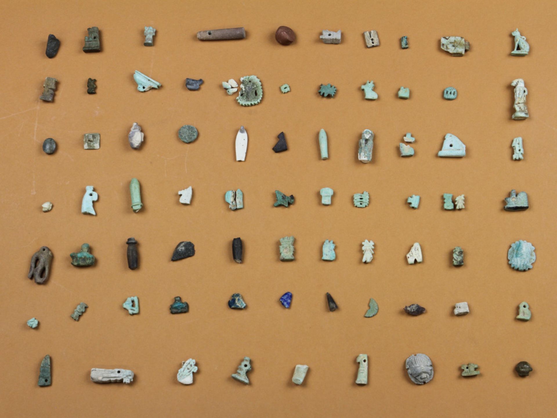 Egypte, a collection of various amulet, mostly Late Period;