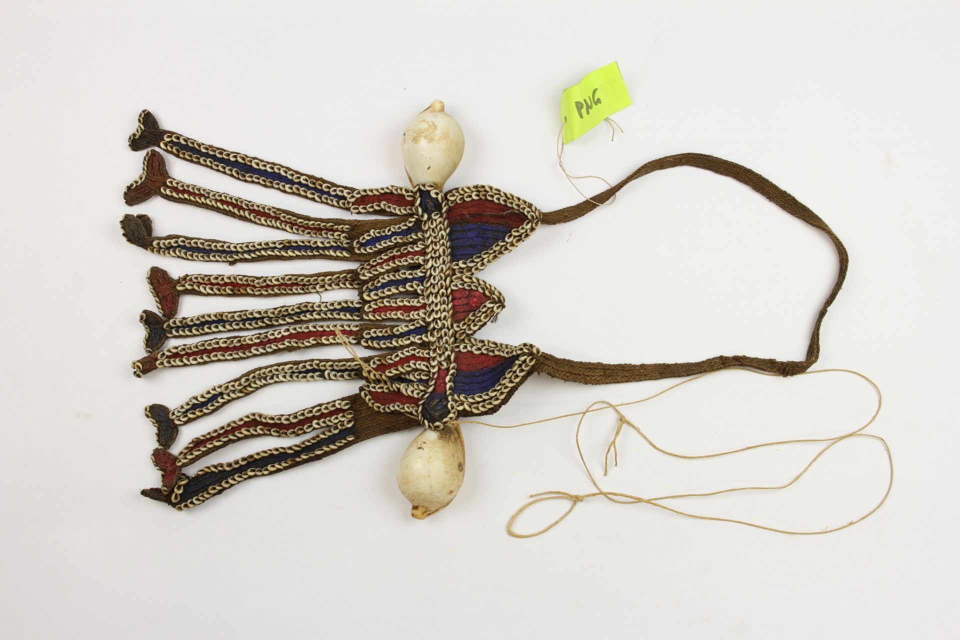 PNG, collection of four bilum bags, one penis gourd and one big man necklace with nasa shell and two - Image 13 of 14